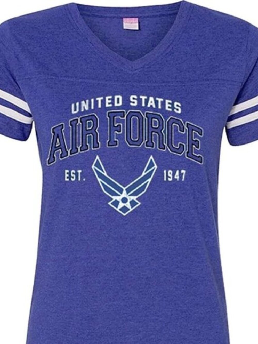 Joe Blow's T's Vintage U.S. Air Force Vintage Wings Sleeve Women's V-Neck
